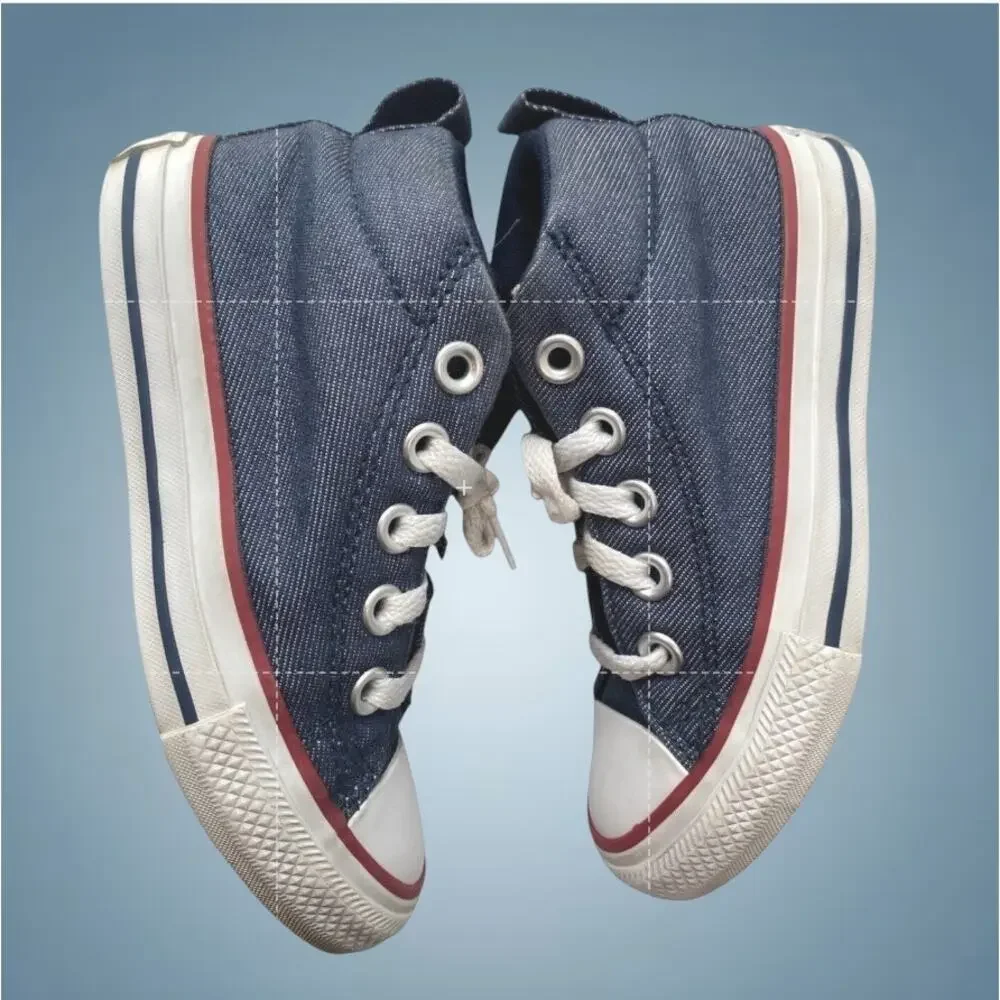 Converse All Star Shoes Low Chucks Gray Canvas Boys Size 11.5 Chuck Taylor
